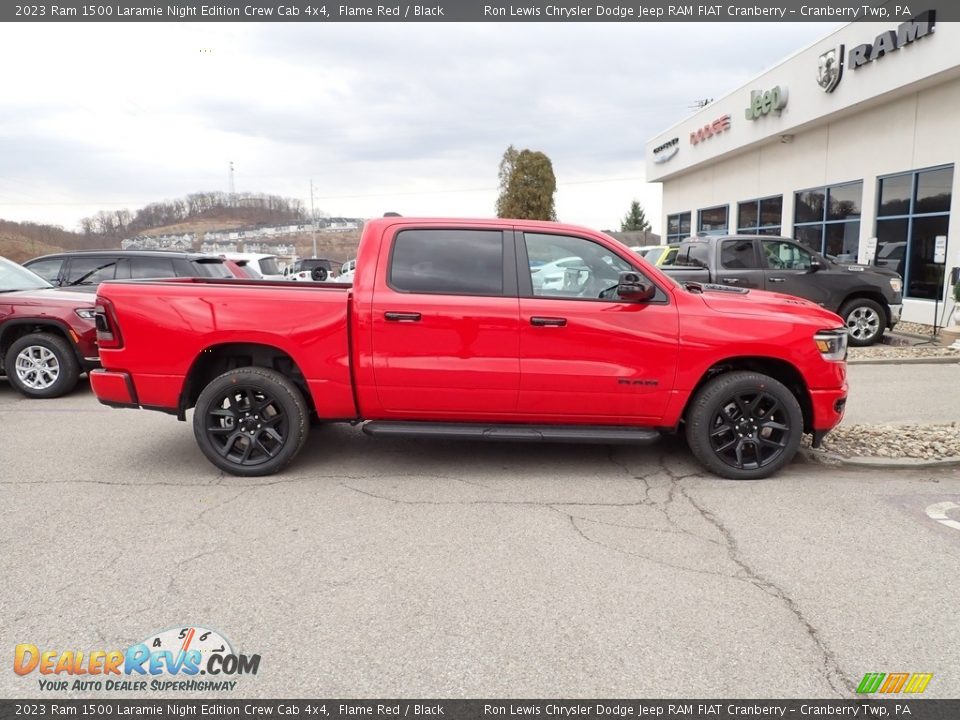 2023 Ram 1500 Laramie Night Edition Crew Cab 4x4 Flame Red / Black Photo #7