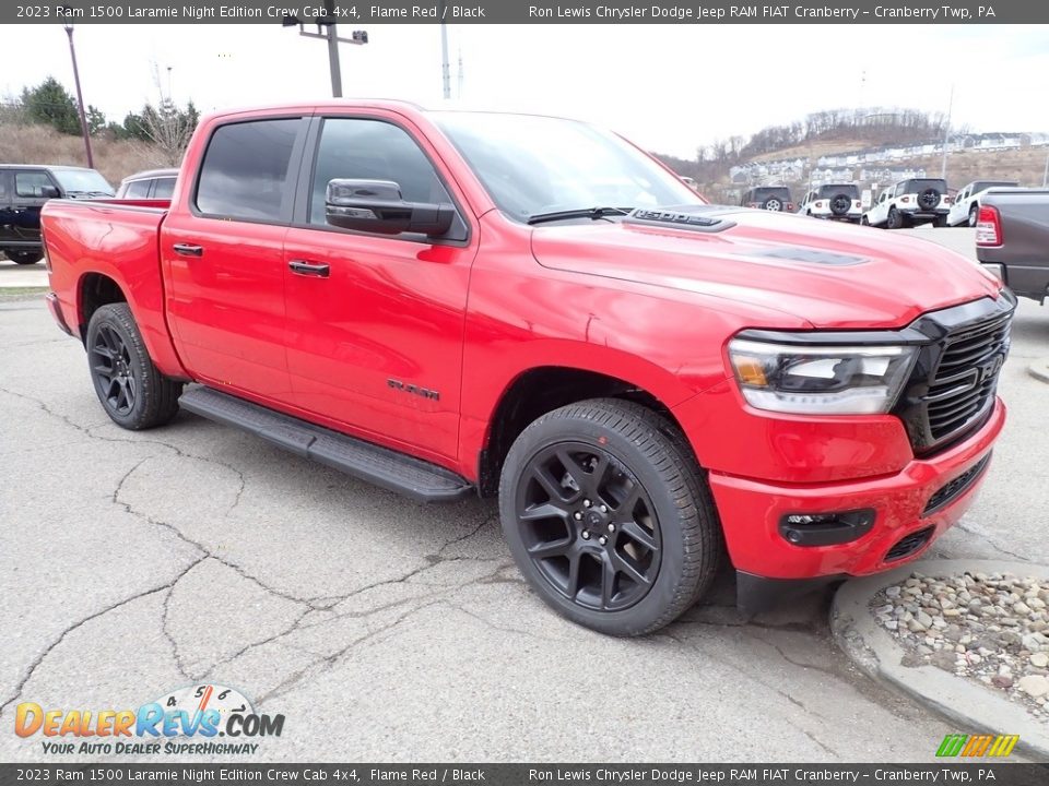 2023 Ram 1500 Laramie Night Edition Crew Cab 4x4 Flame Red / Black Photo #8