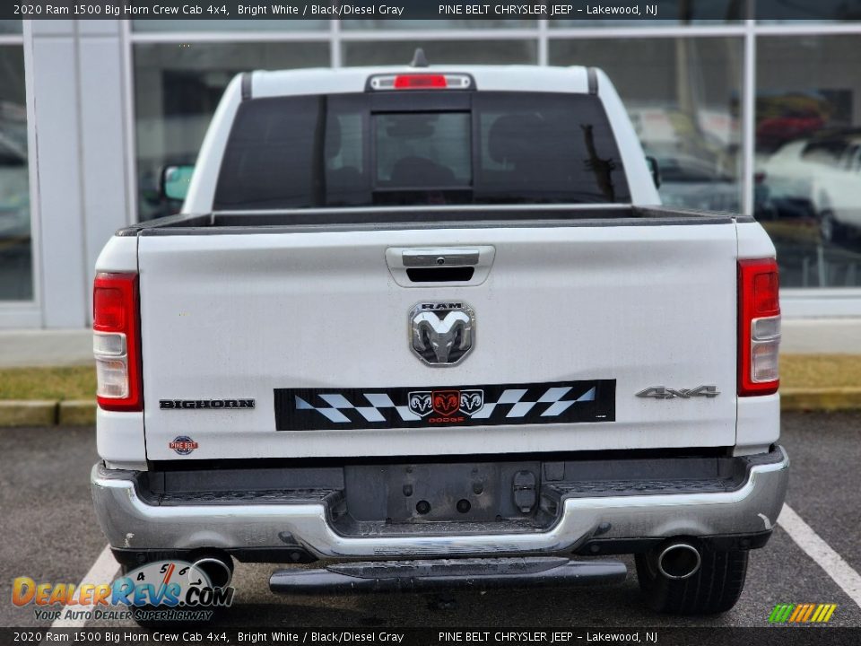 2020 Ram 1500 Big Horn Crew Cab 4x4 Bright White / Black/Diesel Gray Photo #6