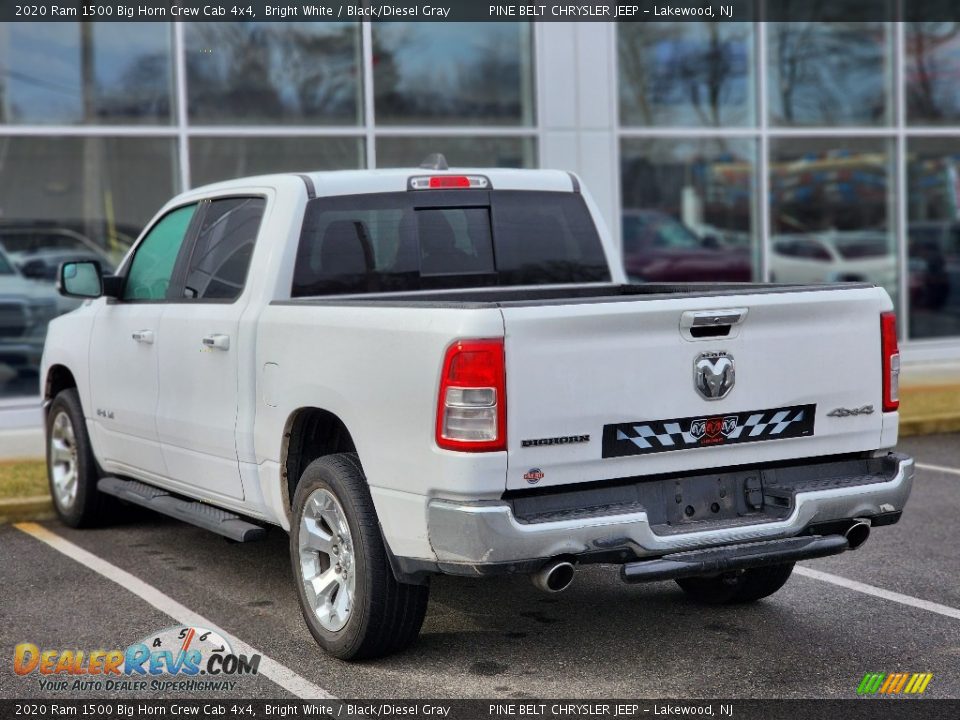 2020 Ram 1500 Big Horn Crew Cab 4x4 Bright White / Black/Diesel Gray Photo #7