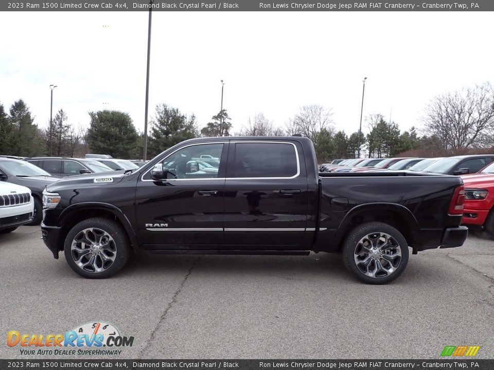 Diamond Black Crystal Pearl 2023 Ram 1500 Limited Crew Cab 4x4 Photo #2