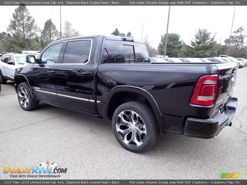 2023 Ram 1500 Limited Crew Cab 4x4 Diamond Black Crystal Pearl / Black Photo #3