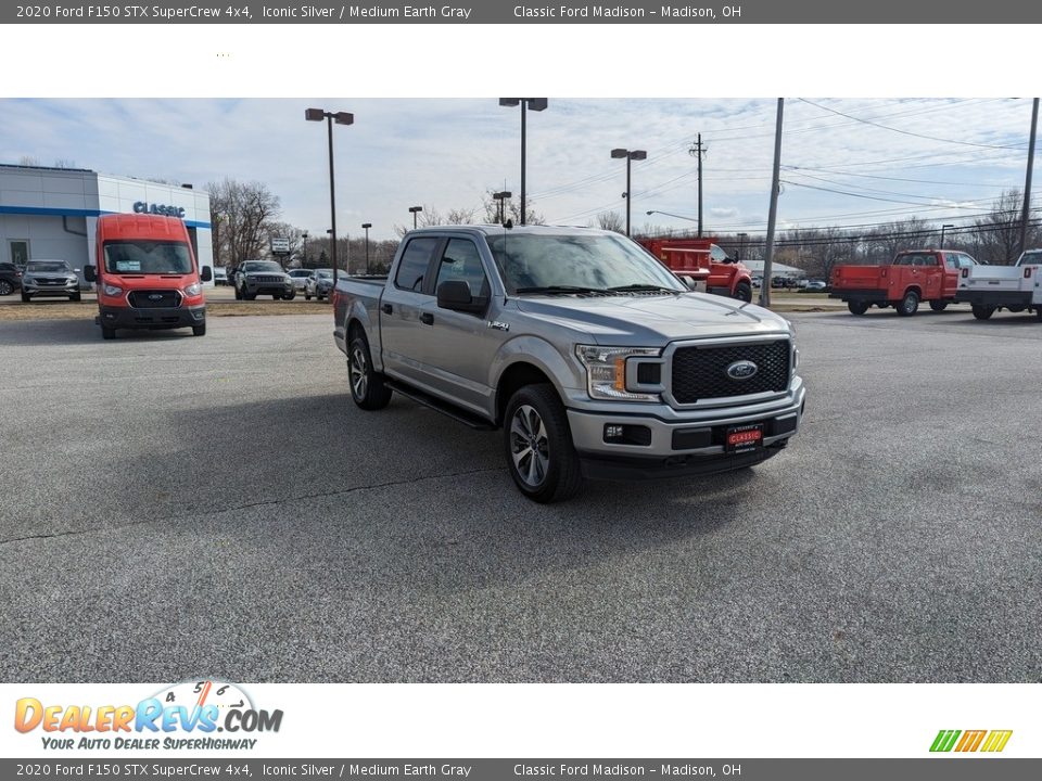 2020 Ford F150 STX SuperCrew 4x4 Iconic Silver / Medium Earth Gray Photo #7