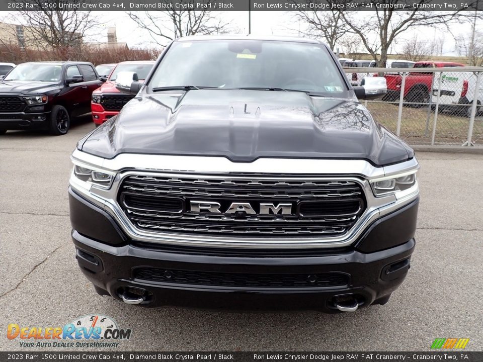 2023 Ram 1500 Limited Crew Cab 4x4 Diamond Black Crystal Pearl / Black Photo #8