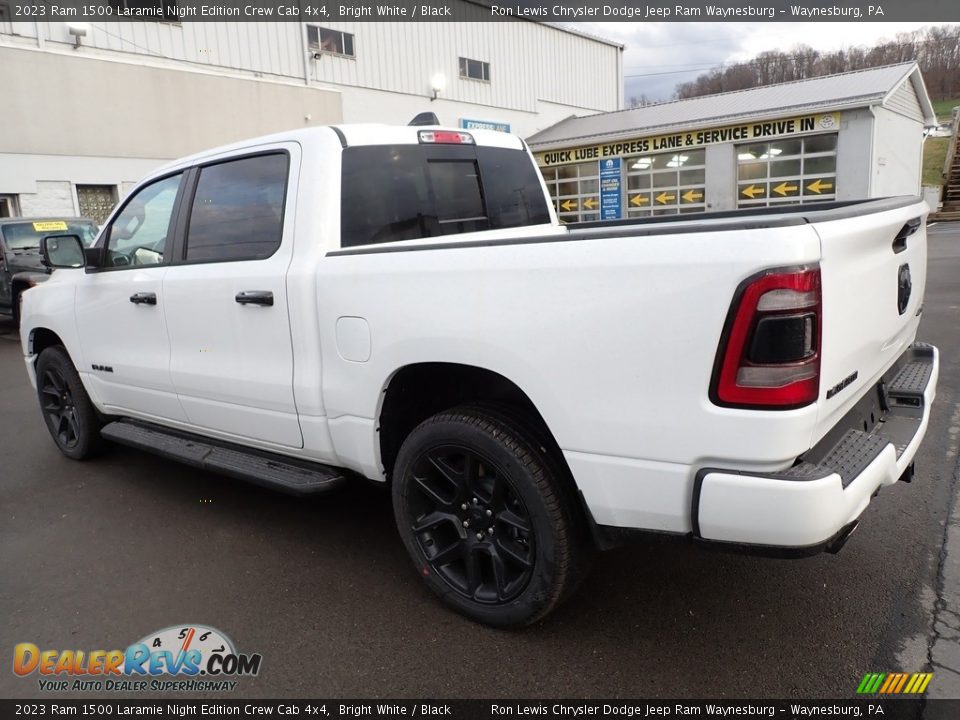 2023 Ram 1500 Laramie Night Edition Crew Cab 4x4 Bright White / Black Photo #3