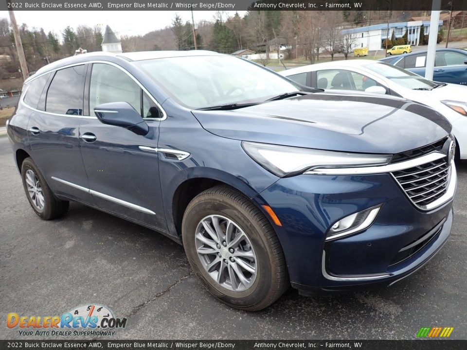 2022 Buick Enclave Essence AWD Emperor Blue Metallic / Whisper Beige/Ebony Photo #1