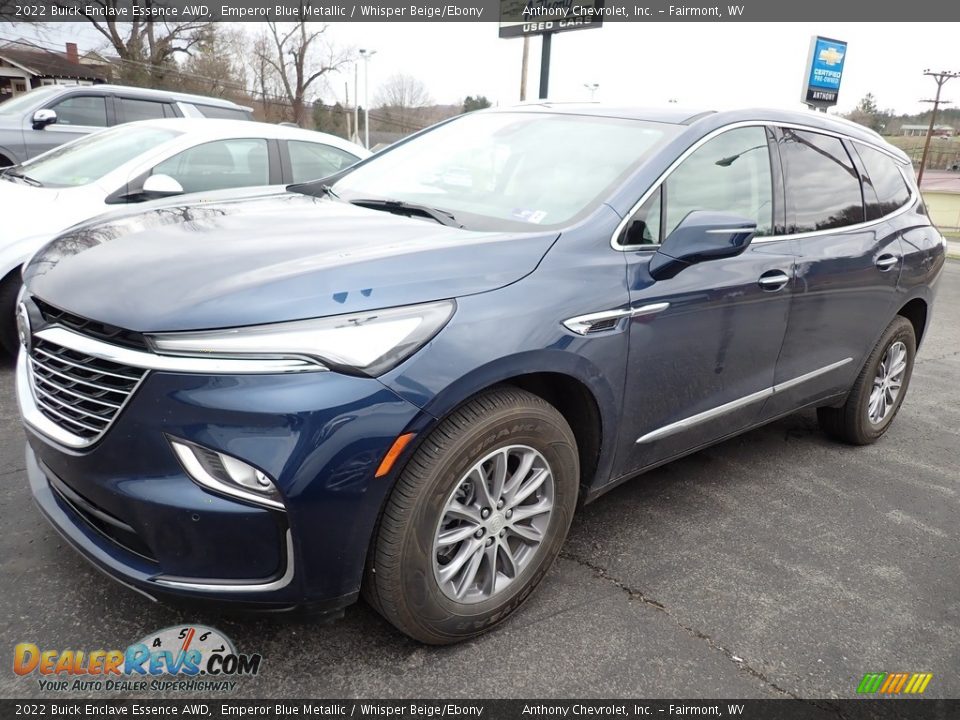 2022 Buick Enclave Essence AWD Emperor Blue Metallic / Whisper Beige/Ebony Photo #4