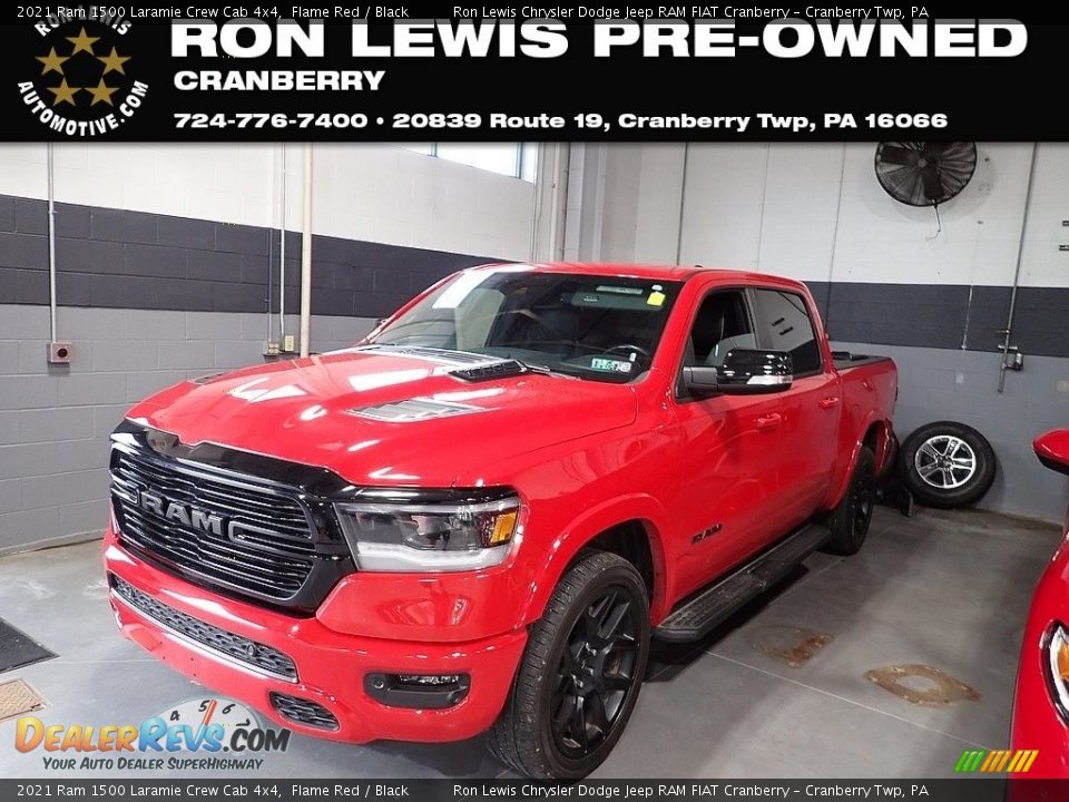 2021 Ram 1500 Laramie Crew Cab 4x4 Flame Red / Black Photo #1