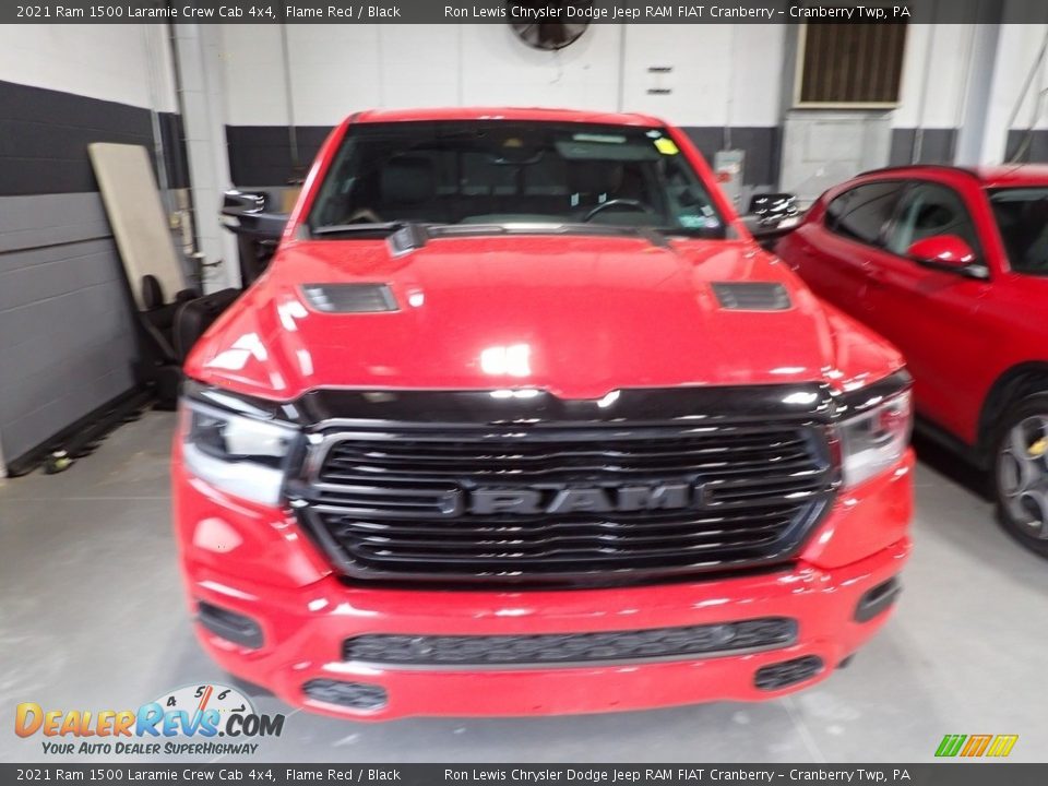 2021 Ram 1500 Laramie Crew Cab 4x4 Flame Red / Black Photo #2