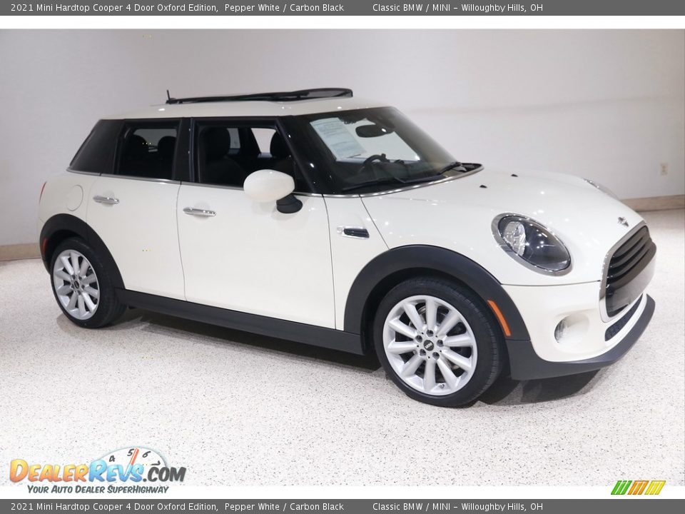 2021 Mini Hardtop Cooper 4 Door Oxford Edition Pepper White / Carbon Black Photo #1