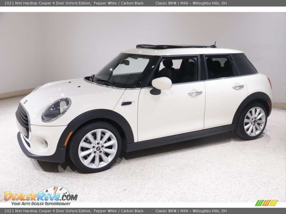 2021 Mini Hardtop Cooper 4 Door Oxford Edition Pepper White / Carbon Black Photo #3