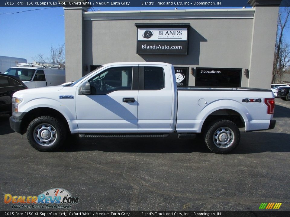 2015 Ford F150 XL SuperCab 4x4 Oxford White / Medium Earth Gray Photo #1