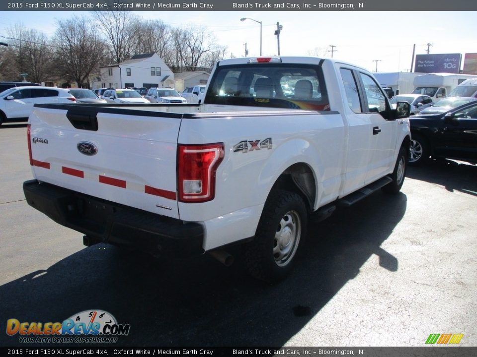 2015 Ford F150 XL SuperCab 4x4 Oxford White / Medium Earth Gray Photo #4