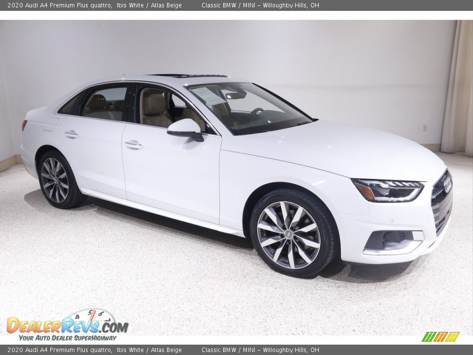 2020 Audi A4 Premium Plus quattro Ibis White / Atlas Beige Photo #1