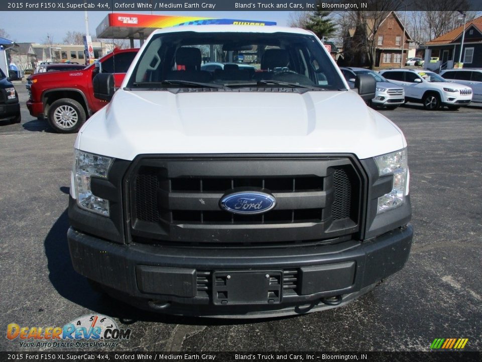 2015 Ford F150 XL SuperCab 4x4 Oxford White / Medium Earth Gray Photo #25