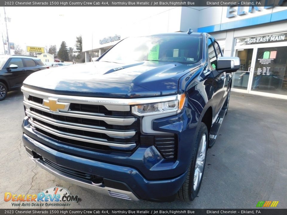 2023 Chevrolet Silverado 1500 High Country Crew Cab 4x4 Northsky Blue Metallic / Jet Black/Nightshift Blue Photo #3