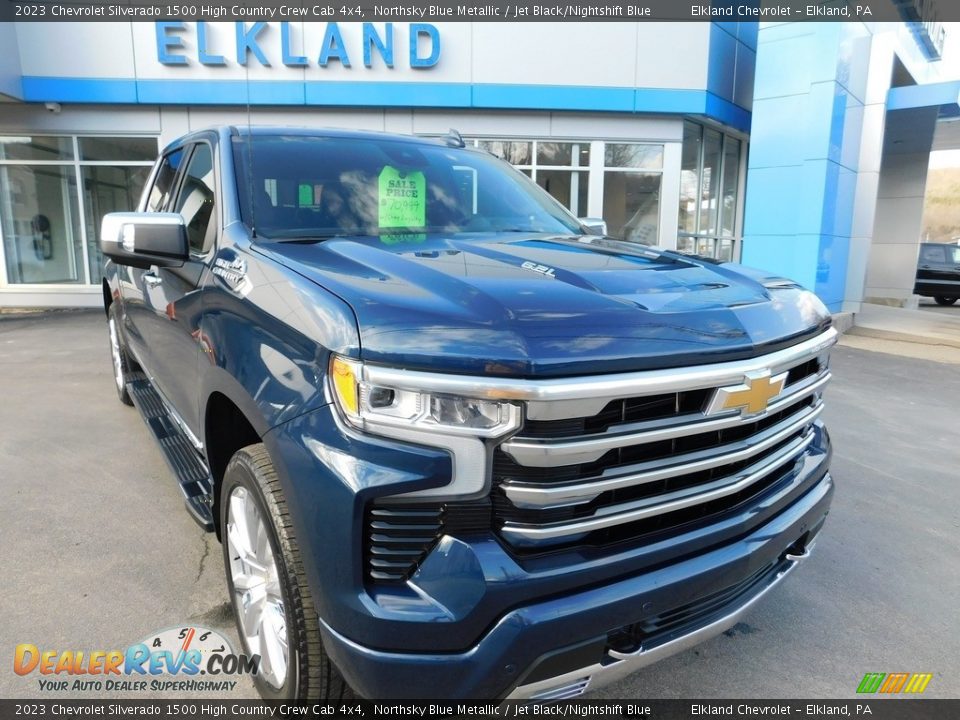 2023 Chevrolet Silverado 1500 High Country Crew Cab 4x4 Northsky Blue Metallic / Jet Black/Nightshift Blue Photo #5