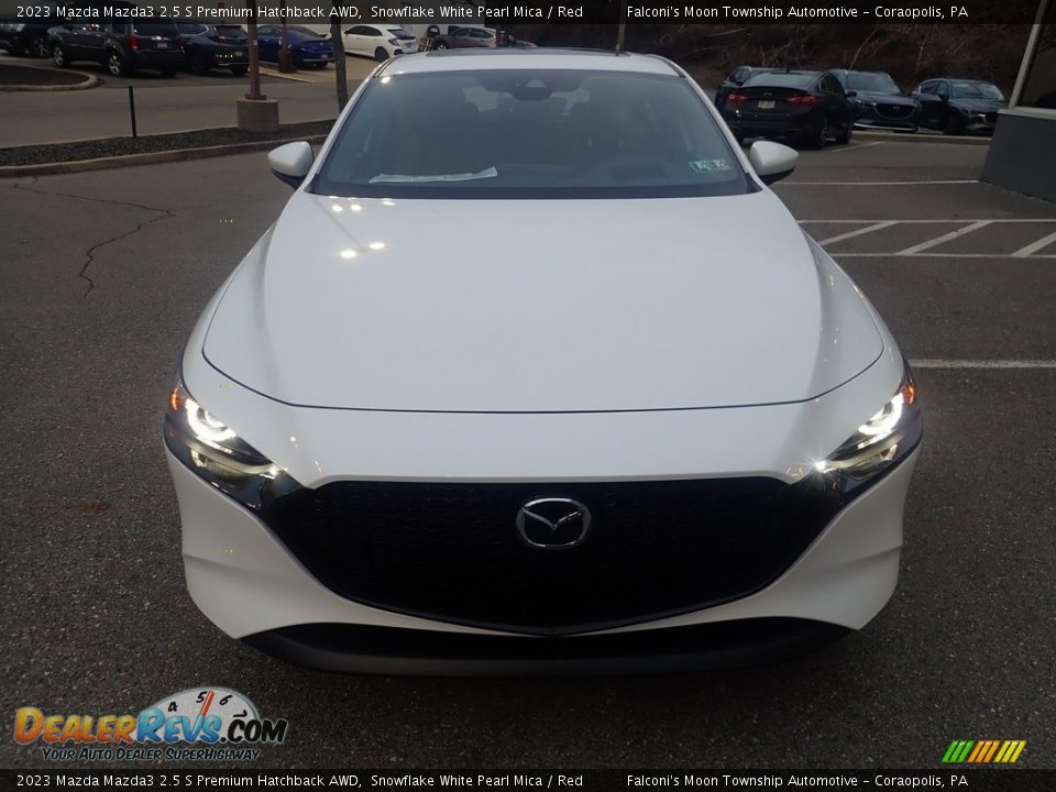 2023 Mazda Mazda3 2.5 S Premium Hatchback AWD Snowflake White Pearl Mica / Red Photo #8