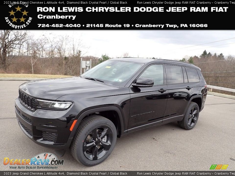 2023 Jeep Grand Cherokee L Altitude 4x4 Diamond Black Crystal Pearl / Global Black Photo #1