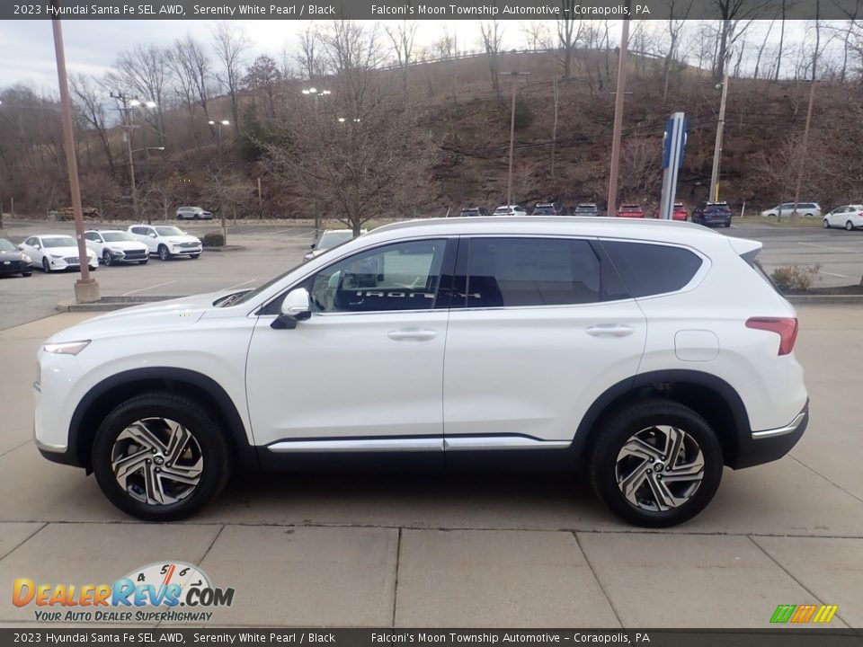 2023 Hyundai Santa Fe SEL AWD Serenity White Pearl / Black Photo #6