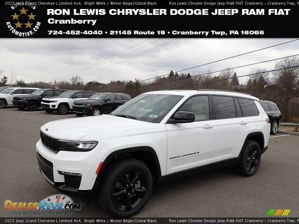 2023 Jeep Grand Cherokee L Limited 4x4 Bright White / Wicker Beige/Global Black Photo #1