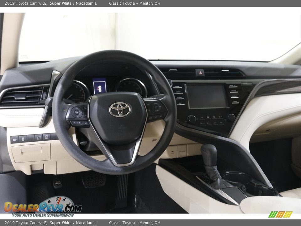 2019 Toyota Camry LE Super White / Macadamia Photo #6