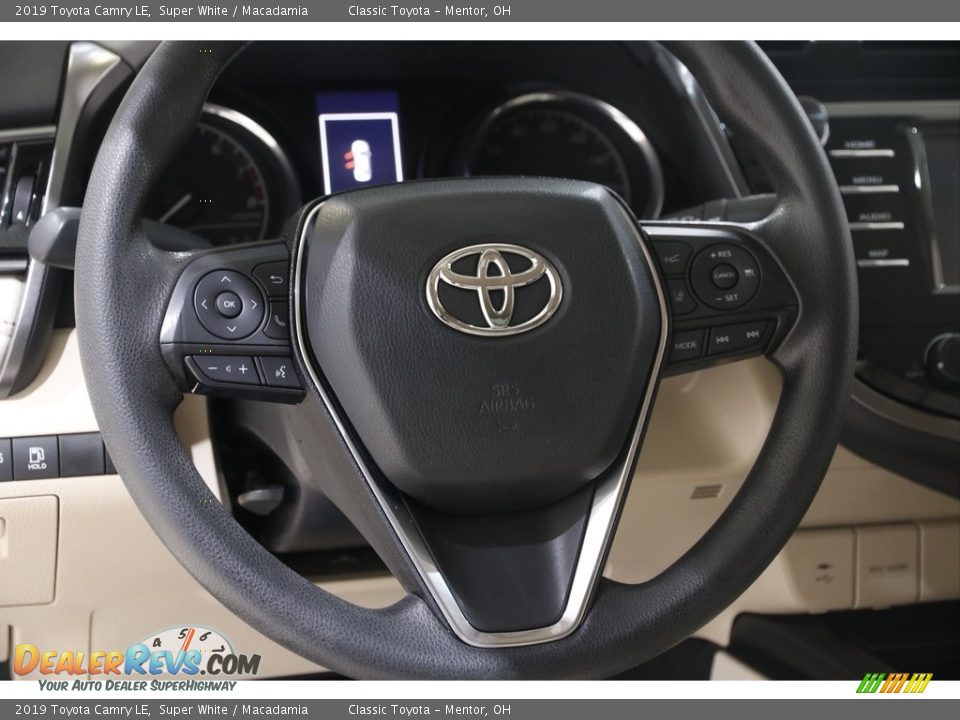 2019 Toyota Camry LE Super White / Macadamia Photo #7
