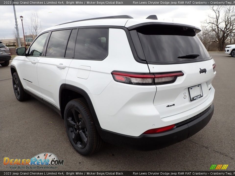 2023 Jeep Grand Cherokee L Limited 4x4 Bright White / Wicker Beige/Global Black Photo #3