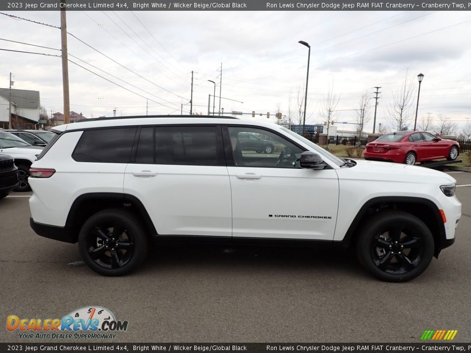 2023 Jeep Grand Cherokee L Limited 4x4 Bright White / Wicker Beige/Global Black Photo #6