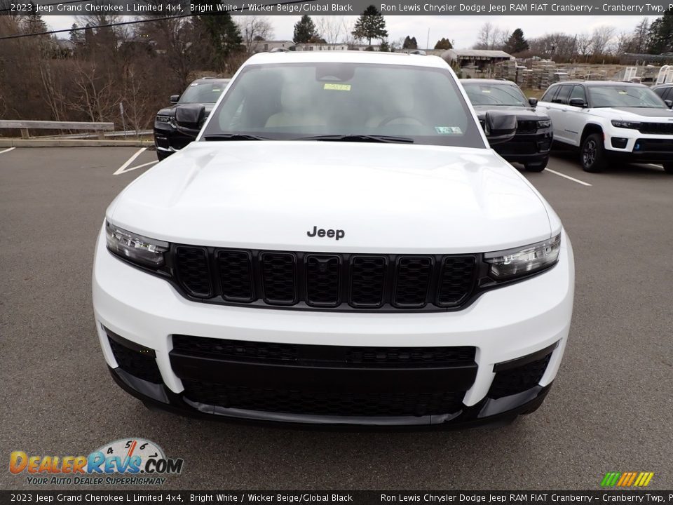2023 Jeep Grand Cherokee L Limited 4x4 Bright White / Wicker Beige/Global Black Photo #8