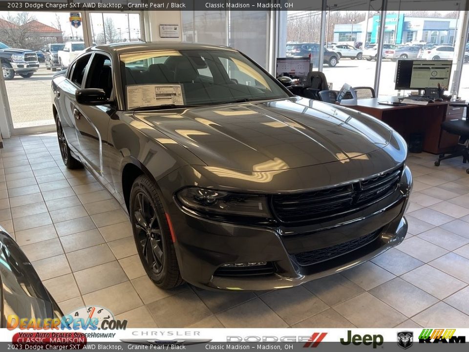 2023 Dodge Charger SXT AWD Blacktop Granite Pearl / Black Photo #1