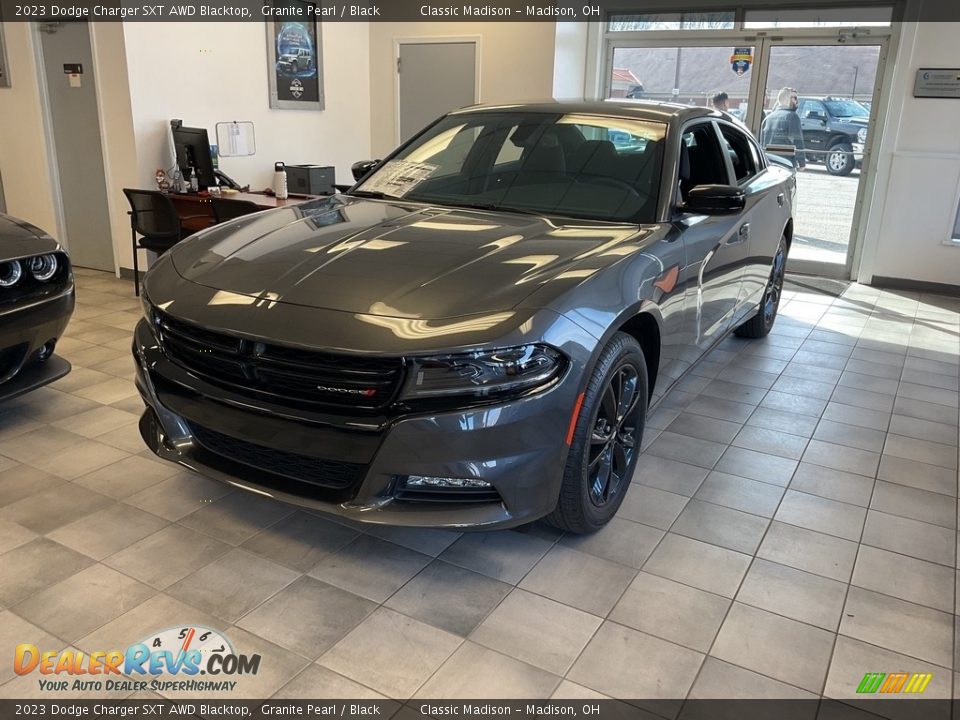 2023 Dodge Charger SXT AWD Blacktop Granite Pearl / Black Photo #7