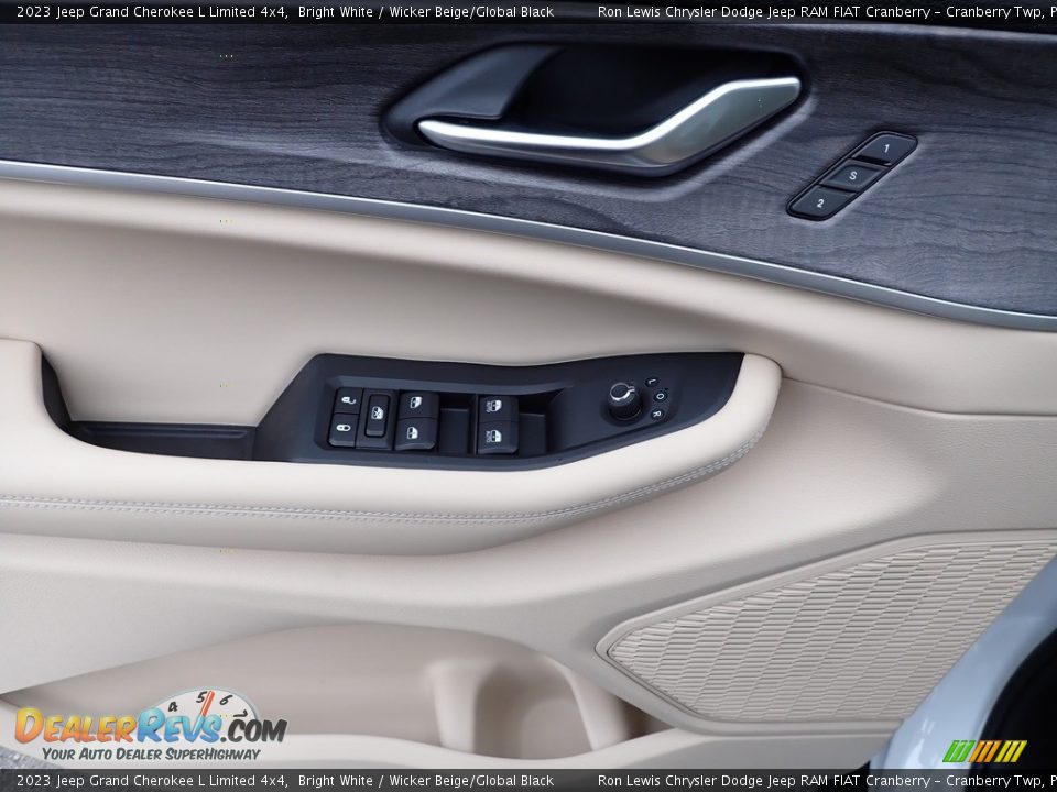 2023 Jeep Grand Cherokee L Limited 4x4 Bright White / Wicker Beige/Global Black Photo #19