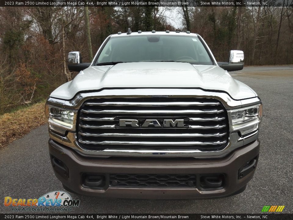 2023 Ram 2500 Limited Longhorn Mega Cab 4x4 Bright White / Light Mountain Brown/Mountain Brown Photo #3