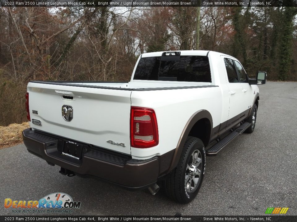 2023 Ram 2500 Limited Longhorn Mega Cab 4x4 Bright White / Light Mountain Brown/Mountain Brown Photo #6