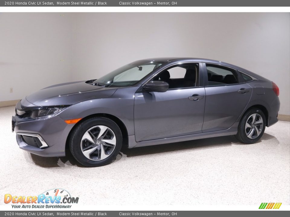 2020 Honda Civic LX Sedan Modern Steel Metallic / Black Photo #3