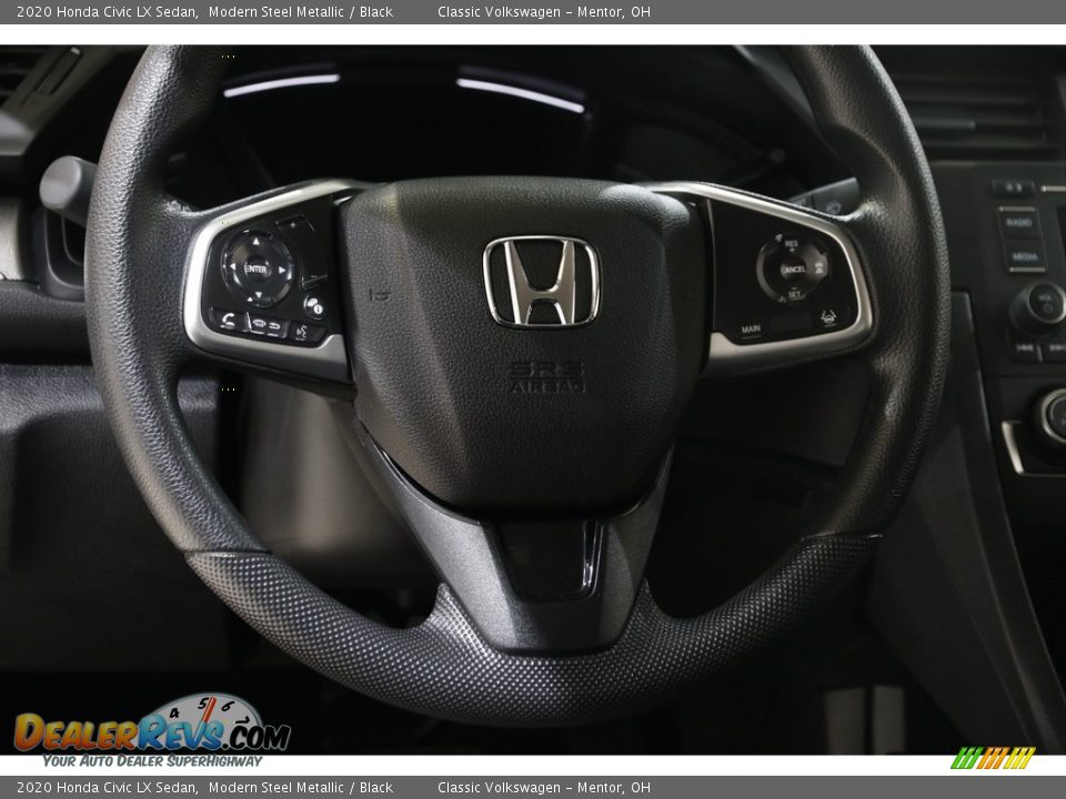 2020 Honda Civic LX Sedan Modern Steel Metallic / Black Photo #7