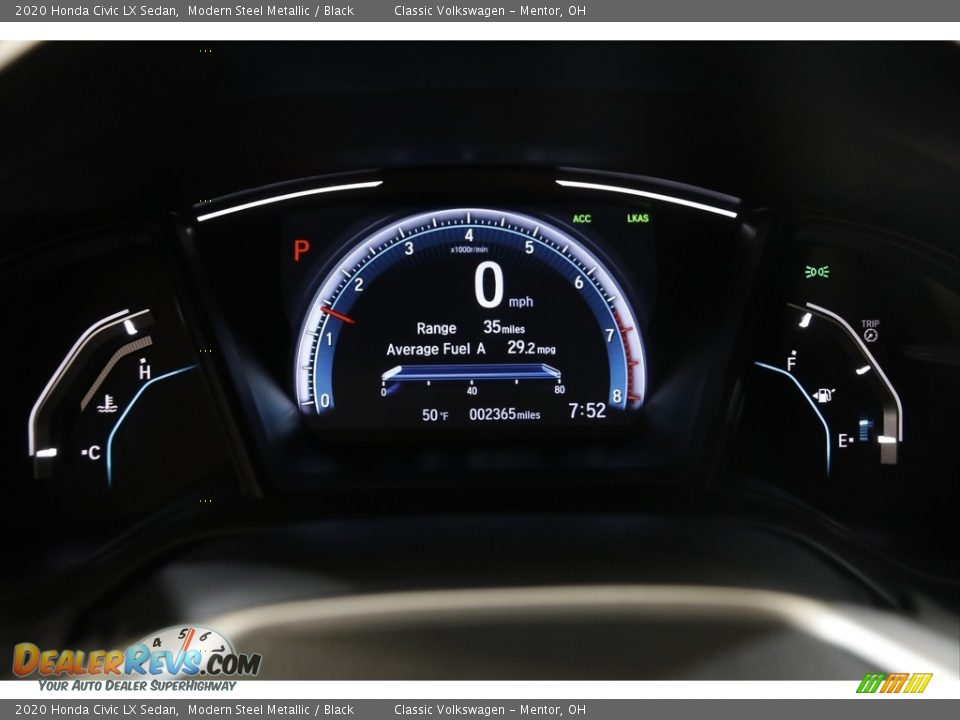 2020 Honda Civic LX Sedan Modern Steel Metallic / Black Photo #8