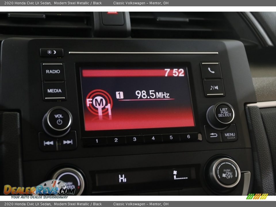 2020 Honda Civic LX Sedan Modern Steel Metallic / Black Photo #10