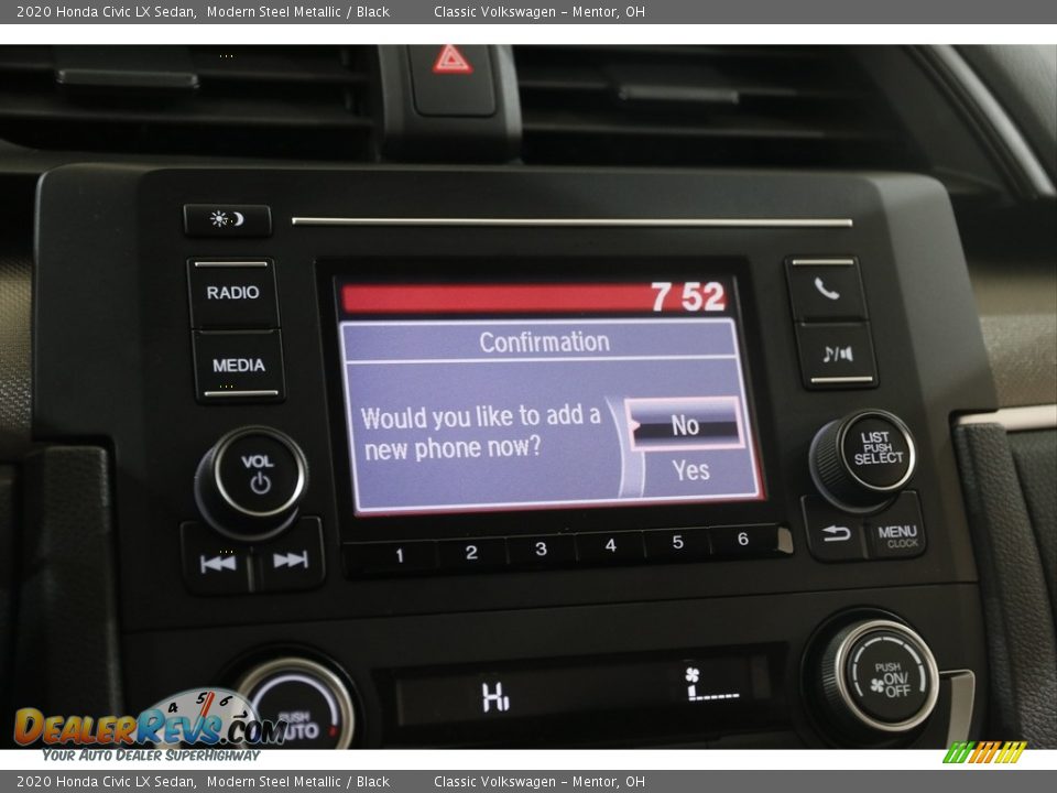 2020 Honda Civic LX Sedan Modern Steel Metallic / Black Photo #11