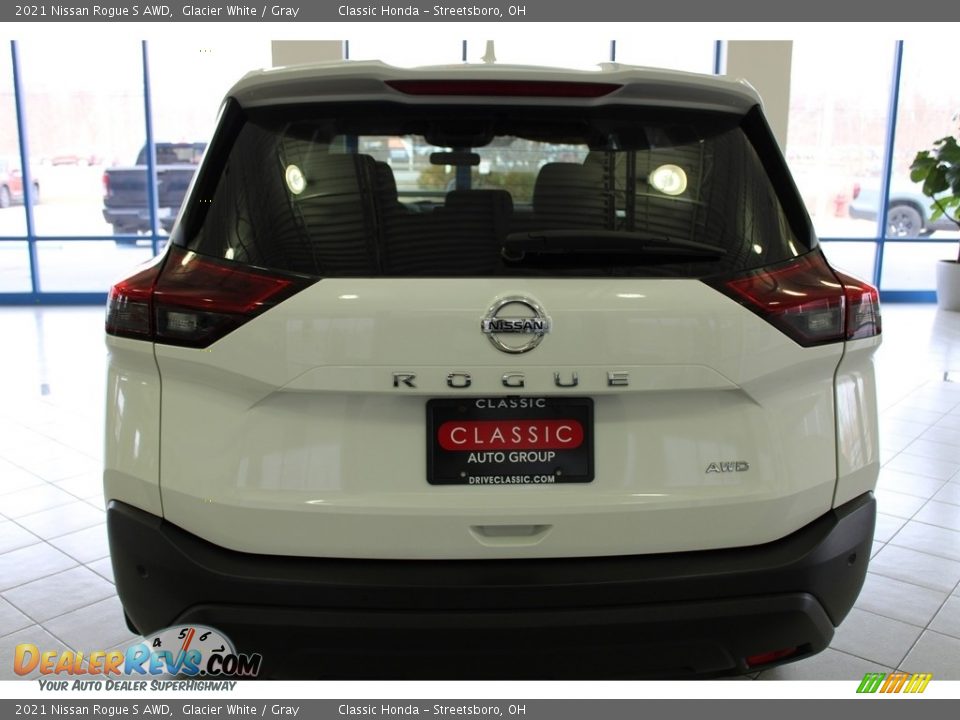 2021 Nissan Rogue S AWD Glacier White / Gray Photo #8