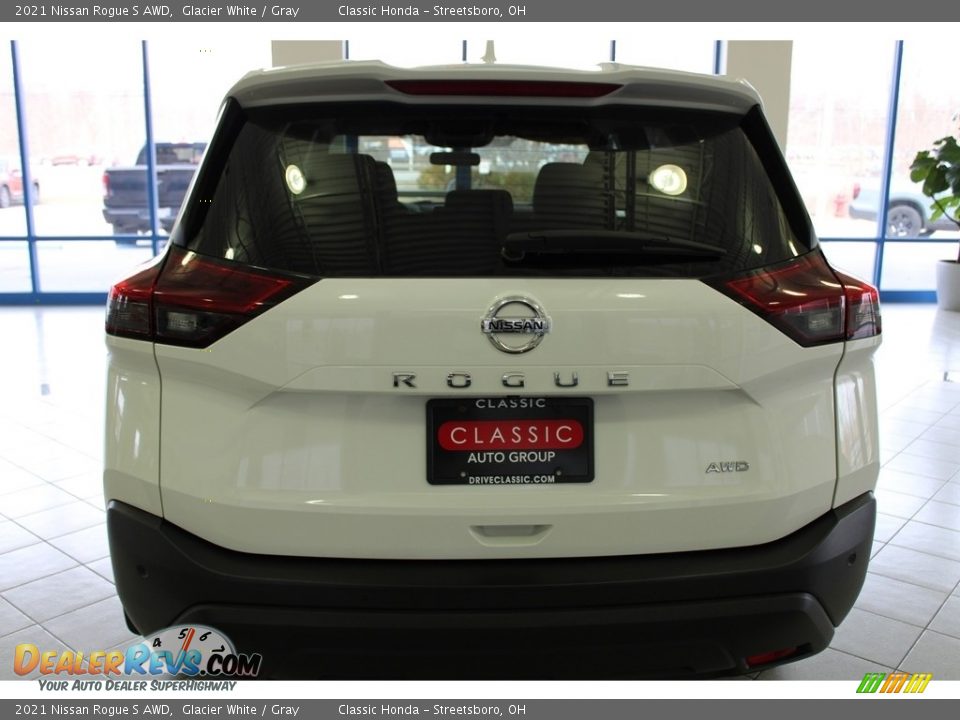 2021 Nissan Rogue S AWD Glacier White / Gray Photo #8