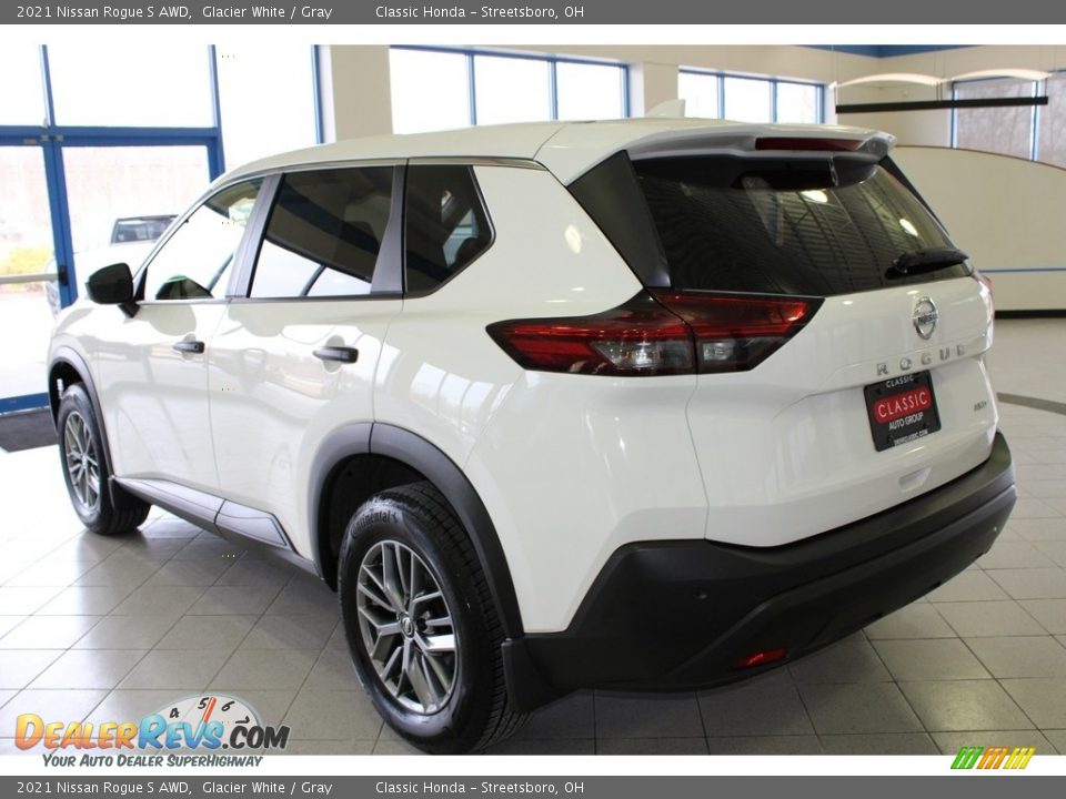 2021 Nissan Rogue S AWD Glacier White / Gray Photo #9