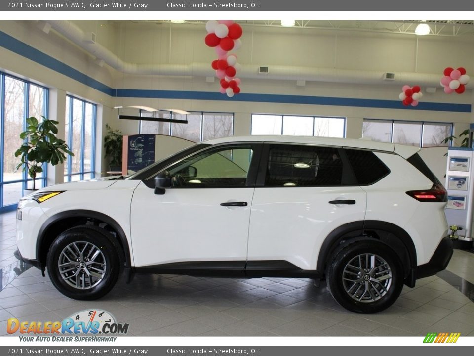 2021 Nissan Rogue S AWD Glacier White / Gray Photo #10