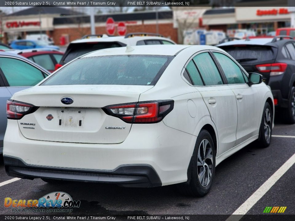 2020 Subaru Legacy 2.5i Crystal White Pearl / Titanium Gray Photo #3