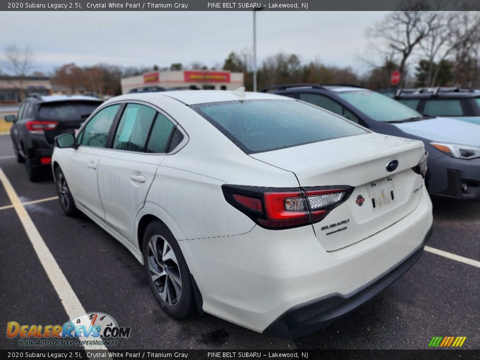 2020 Subaru Legacy 2.5i Crystal White Pearl / Titanium Gray Photo #6