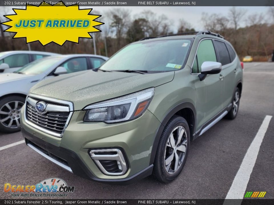 2021 Subaru Forester 2.5i Touring Jasper Green Metallic / Saddle Brown Photo #1