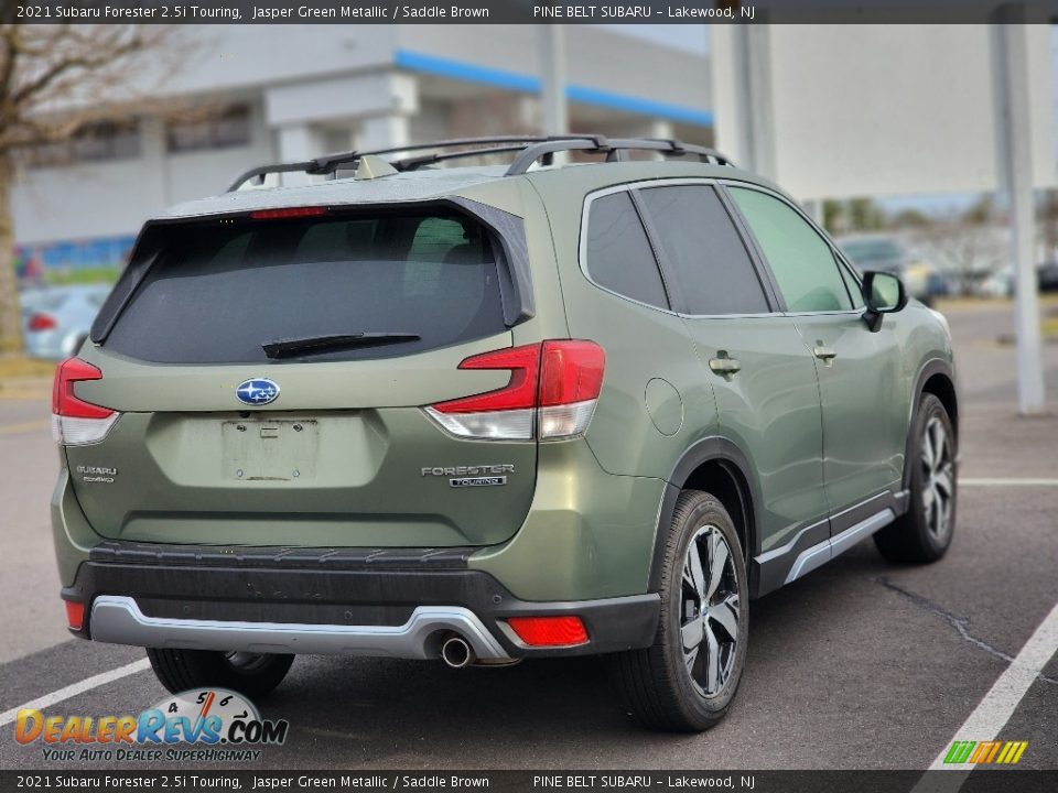 2021 Subaru Forester 2.5i Touring Jasper Green Metallic / Saddle Brown Photo #4