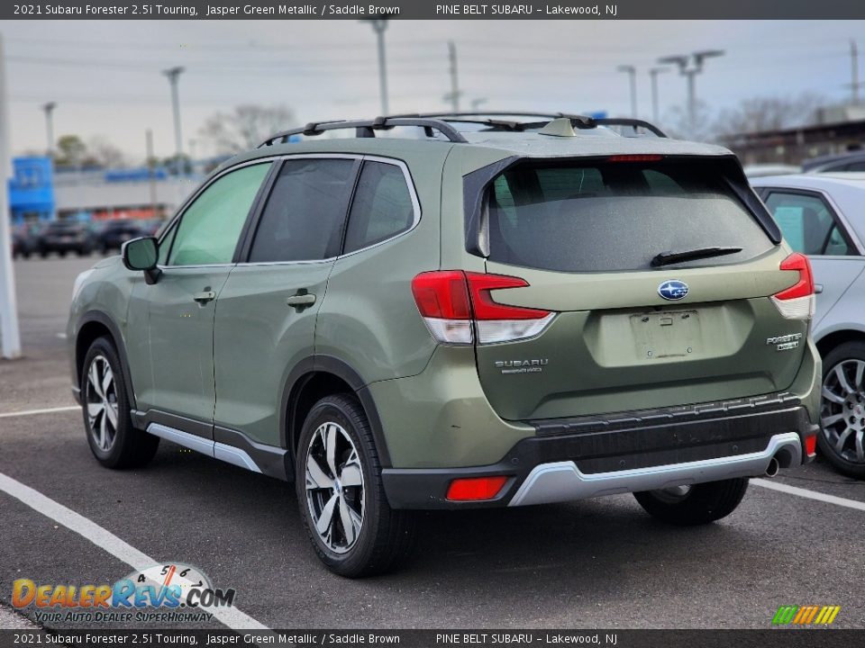 2021 Subaru Forester 2.5i Touring Jasper Green Metallic / Saddle Brown Photo #7