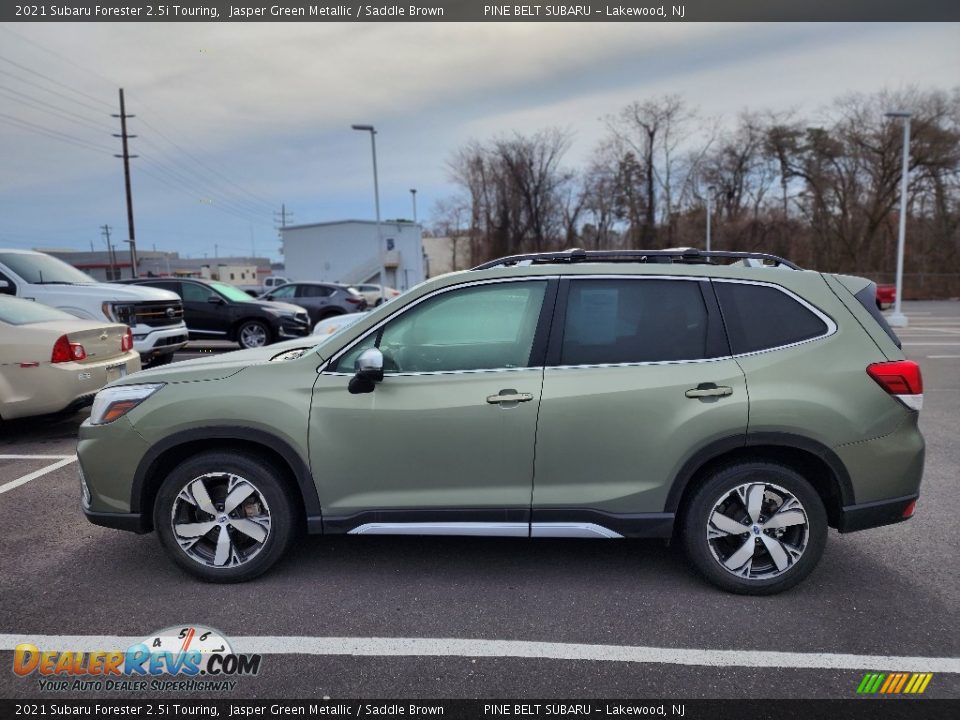 2021 Subaru Forester 2.5i Touring Jasper Green Metallic / Saddle Brown Photo #8